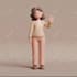 create cute chibi 3d character modeling and stylized rendering