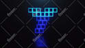 make 3d neon sign light intro text or logo animation