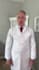 create medical spokesperson video in lab coat or scrubs