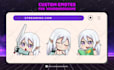 draw twitch emotes, animated emotes, sub badges for vtuber, discord and stream