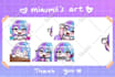 draw cute custom emotes and badges in anime style