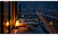 create natural sound relaxing rain video with a cozy room