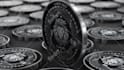 design gold, silver coin animation 4k, crypto token, and  3d bitcoin logo