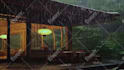 make rain video with natural sound in a cozy room