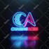 make 3d neon sign light intro text or logo animation