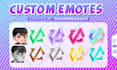 draw twitch emotes, sub badges, animated emotes, chibi emotes, vtuber for stream