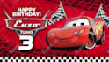 design a personalized birthday greet from lightning mcqueen
