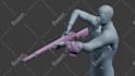model and animate 3d guns for unreal engine and unity games