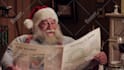 make santa claus reading newspaper christmas greeting video