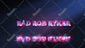 make a 3d neon intro text or logo animation