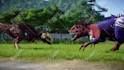 create epic dinosaur superheroes battle animation