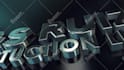 make this 3d metallic silver logo animation