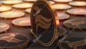 design gold, silver coin animation 4k, crypto token, and  3d bitcoin logo