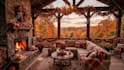 create relaxing rain video with natural sound, cozy room