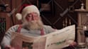 make santa claus reading newspaper christmas greeting video