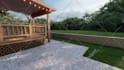 design your 3d covered porch,pavilion, entertaining,firepit,terrace,patio