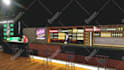 create market, shop, mall, filling station, commercial 3d render and animation