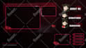 create cute an animated stream overlay for kick, twitch, youtube