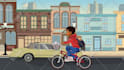 create lofi hip hop loop animation with character