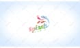 create color paints mixing and splashing logo animation