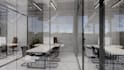 design a modern and efficient office interior and layout