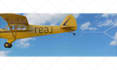 make propeller plane fly in sky logo reveal animation
