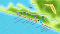 create flight, road, train, ship route animation on map