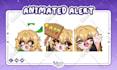 create animated chibi twitch emote and alert for vtuber