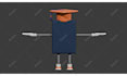 design 3d character model from 2d for animation or games