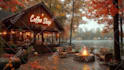 create cozy rain ambience video loop