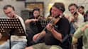 record live strings section in professional studio