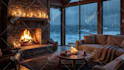 create relaxing rain video with natural sound, cozy room