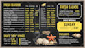 design digital menu, digital menu board or animated tv screen menu