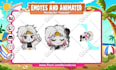 draw chibi animated emotes for twitch, youtube, discord