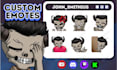 draw chibi twitch emotes, sub badges and vtuber emotes