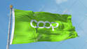 animate 3d waving flag with your logo or text