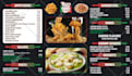 design a static tv screen menu or digital menu