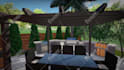 design backyard, frontyard realistic landscape,patio,garden