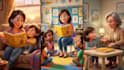 create a children book trailer in cinematic, anime or 3d animation