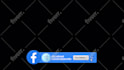 create youtube subscribe and social media lower third animation
