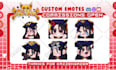 draw custom twitch emotes, chibi emotes, animated emotes, vtuber emotes for you