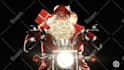 make santa claus on bike wishing christmas and new year video