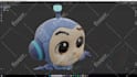 create cute chibi 3d character modeling and stylized rendering