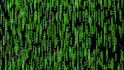 do matrix running code logo animation