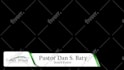design a lower third for the church or pastor