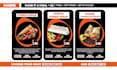 do digital menu or menu board, animated menu, TV screen for restaurant