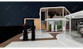 render 3d architectural design, home interior design walkthrough, exterior house