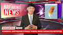 create a breaking news video with asian news anchor