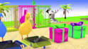 create long slide game 3d animals