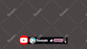 create youtube subscribe and social media lower third animation